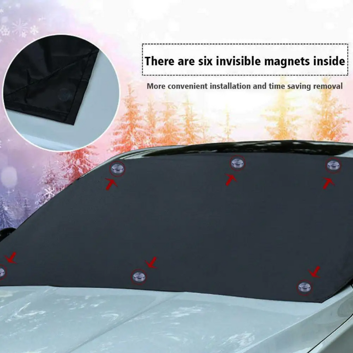 Nie wieder vereiste Scheiben: magnetische Windschutzscheibenabdeckung, Ihr Frostschutz im Winter.