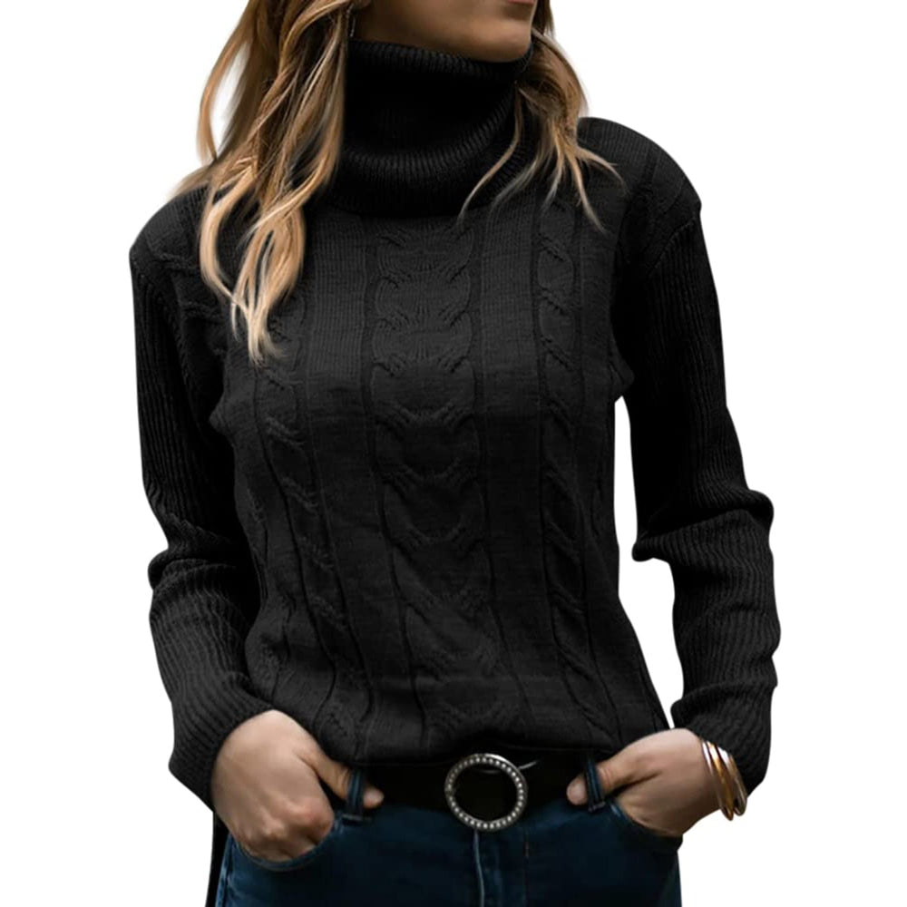 Eleganter Damen Rollkragenpullover mit schmeichelnder Passform. Ideal als warmes Oberteil für kühle Tage.