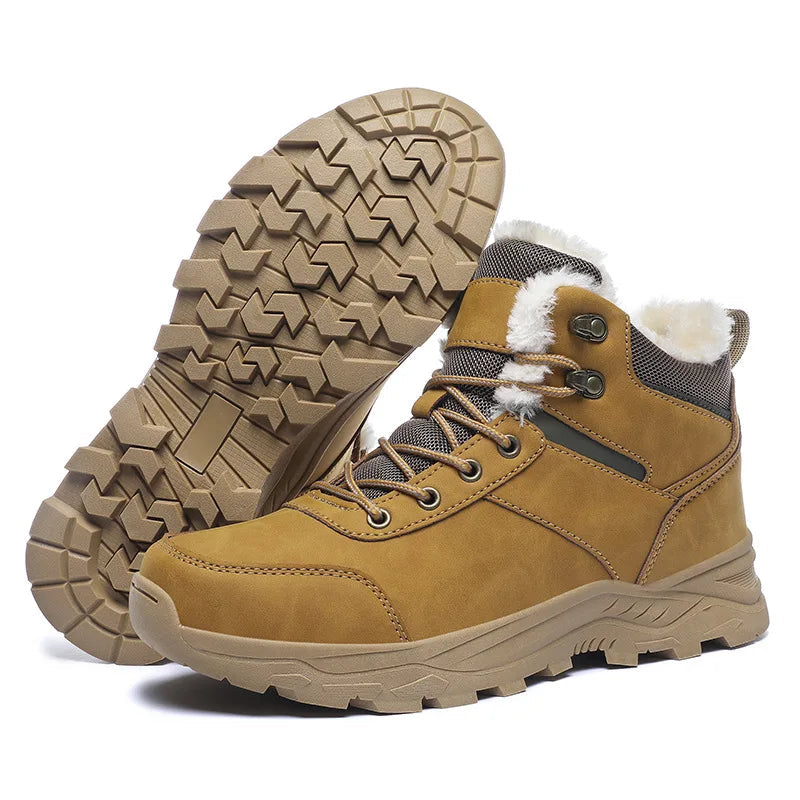 Unisex Winterstiefel in Schwarz, wasserdicht & warm, ideal für Schnee & Eis. Rutschfeste Sohle für Outdoor-Komfort.