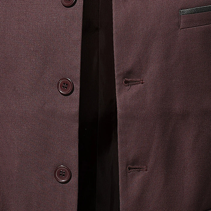 Hochwertiger Herren Sakko mit Stehkragen, moderner Stil, passend für diverse Anlässe und Looks.