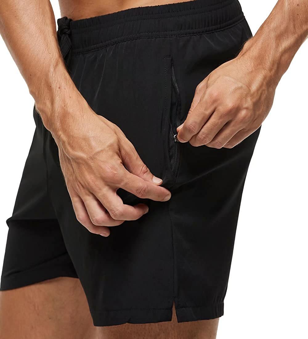 Herren Badehose mit Reißverschlusstasche, schnelltrocknend, Regular Fit, für sichere Aufbewahrung beim Schwimmen.
