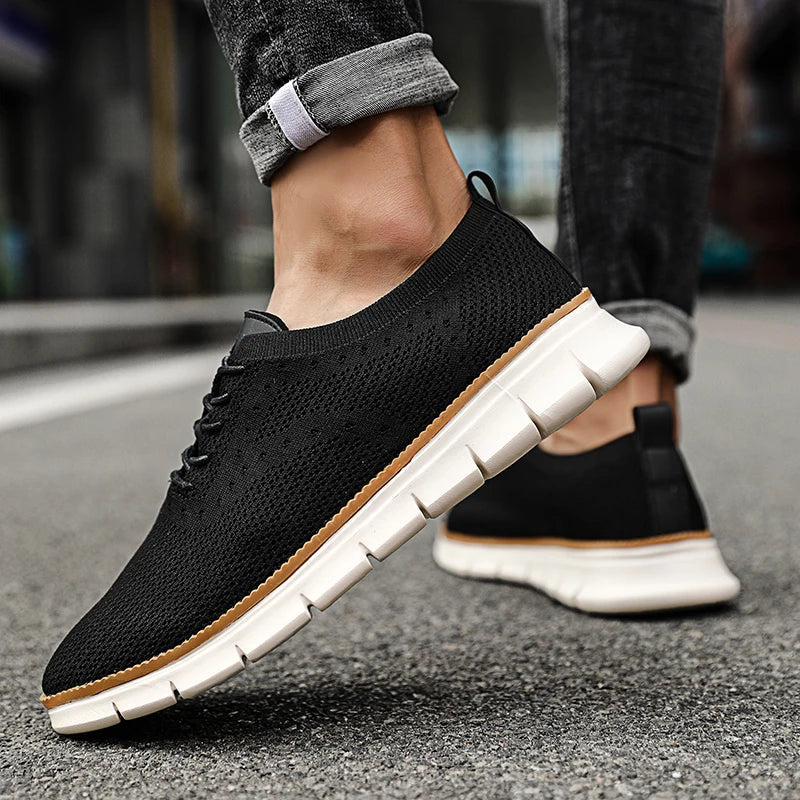 Herren Strick Sneaker: Ultraleichter, bequemer Freizeitschuh für den Alltag. Atmungsaktiv & sportlich.