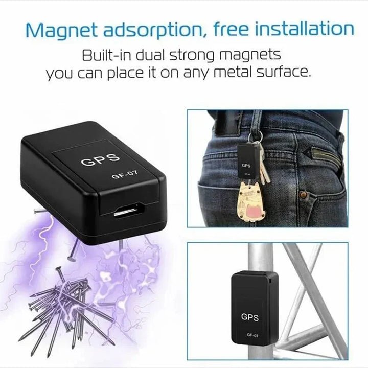 Mini GPS Tracker mit starkem Magnet für diskrete Fahrzeugortung. Echtzeit-Verfolgung & Diebstahlschutz.