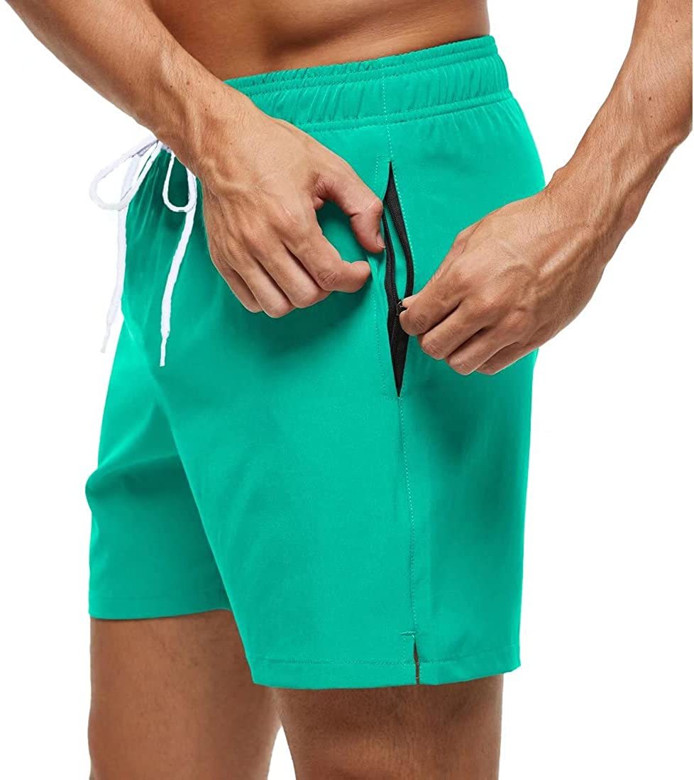 Stilvolle Herren Freizeithose für Sommer, Strand & Pool, Regular Fit, mit Kordelzug & Reißverschlusstasche.