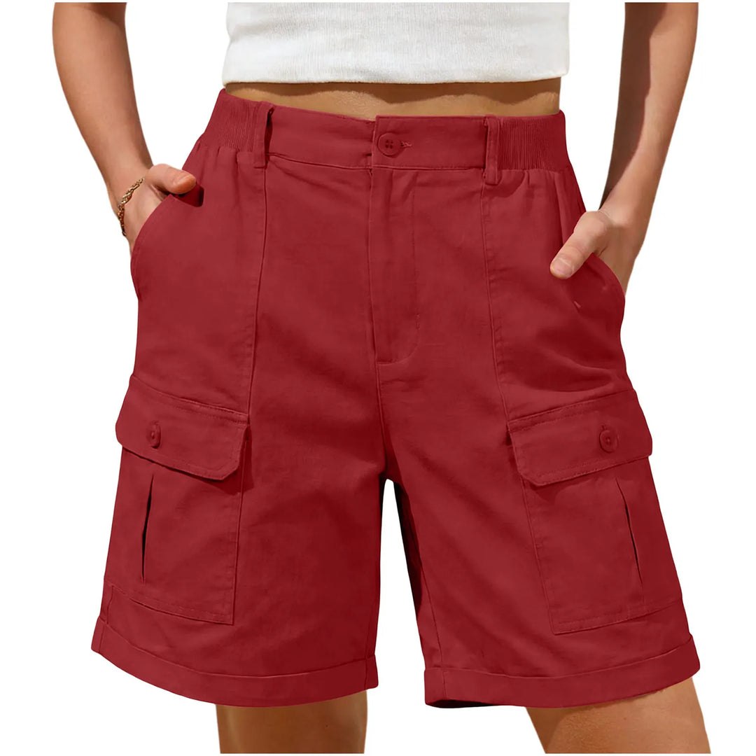 Bequeme Frauen High-Waist Jeans-Shorts, perfekt für einen entspannten Freizeit-Look.
