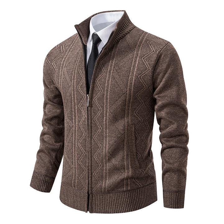 Vielseitige Strickjacke für Herren, ideal für Bürokleidung & elegante Freizeitmode.