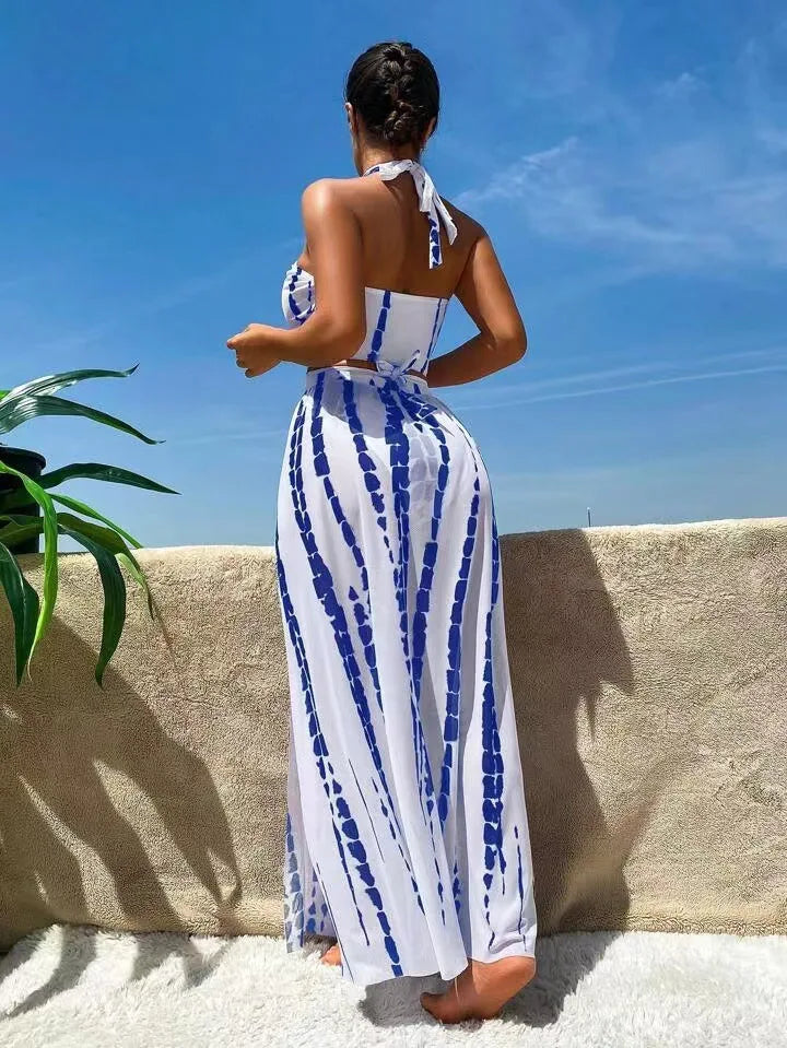 Damen Cross Dress Badeanzug, ein eleganter Einteiler mit trendigem Design für maximalen Komfort am Strand.