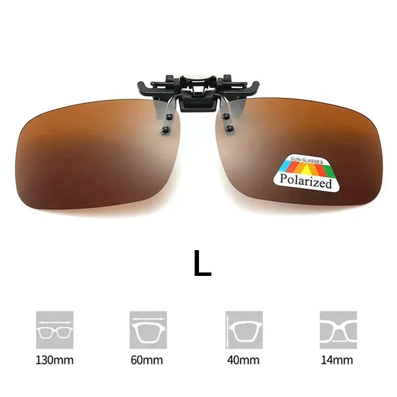 Polarisierte Clip-On Sonnenbrille, Brillenzubehör mit Blendschutz und UV-Schutz für maximalen Komfort.