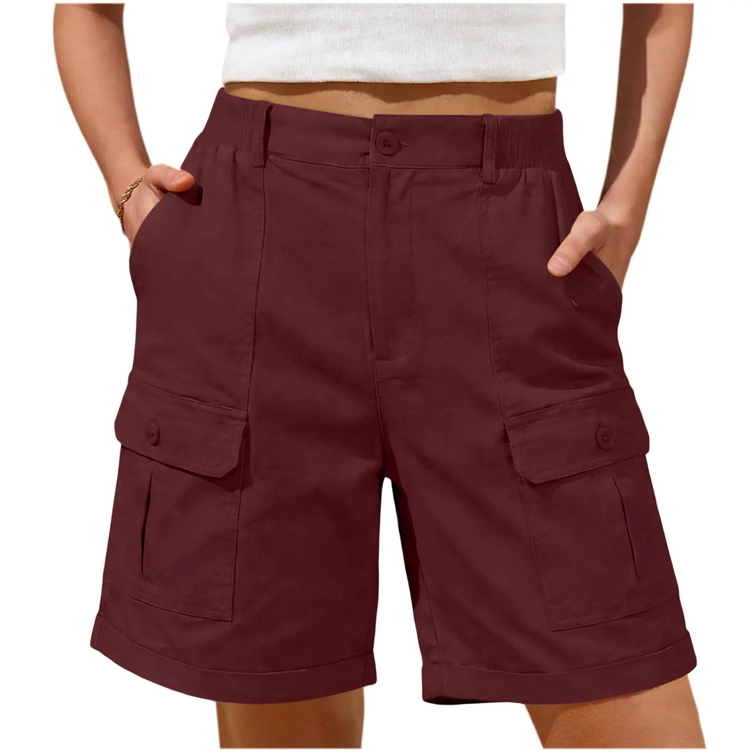 Sommerliche Damen Jorts, elastischer Bund, High-Waist, bequeme & trendige Mode.