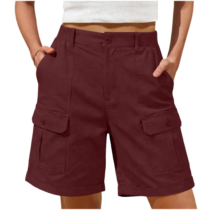 Sommerliche Damen Jorts, elastischer Bund, High-Waist, bequeme & trendige Mode.