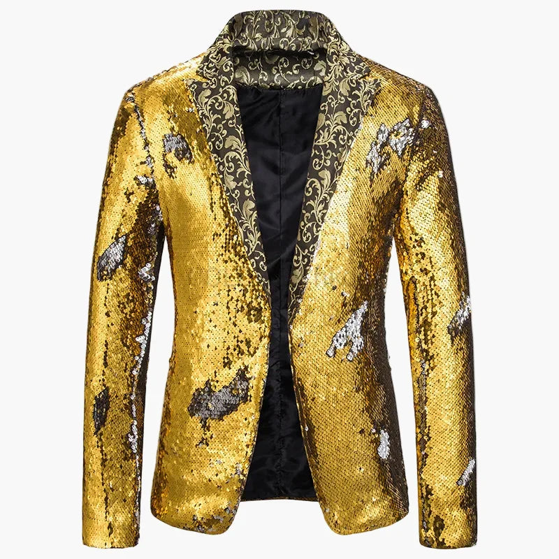 Herren Pailletten Blazer für Bühne & Events, funkelt elegant.