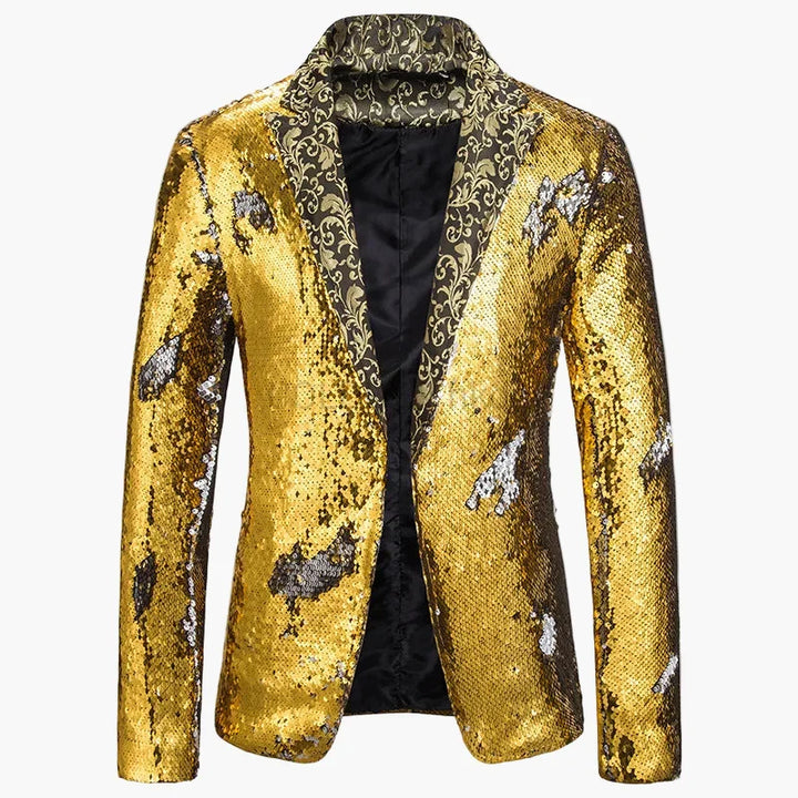 Herren Pailletten Blazer für Bühne & Events, funkelt elegant.