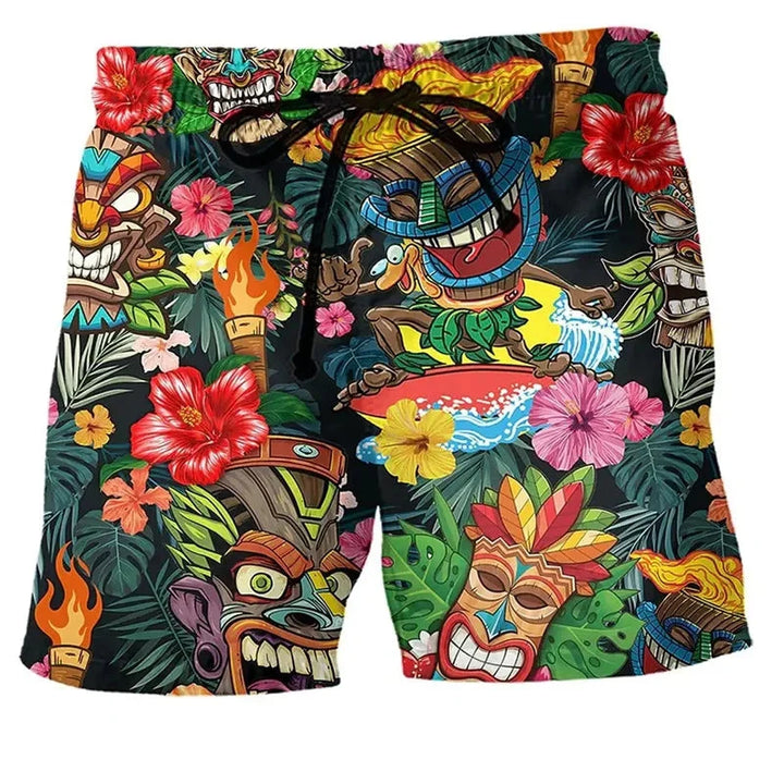 Herren Badehose mit coolem Graffiti Print. Schnelltrocknend, ideal für Strand & Pool. Lässige Wassermode für Männer.