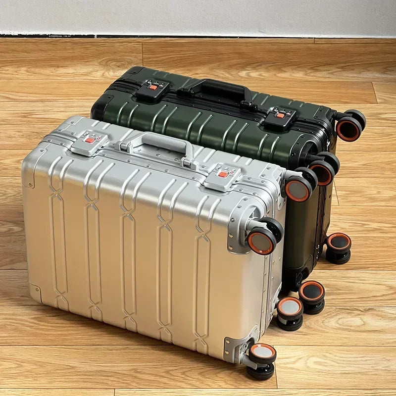 Hochwertiger Aluminium-Magnesium-Reisekoffer Oslo, langlebiges Gepäckstück für anspruchsvolle Reisende.