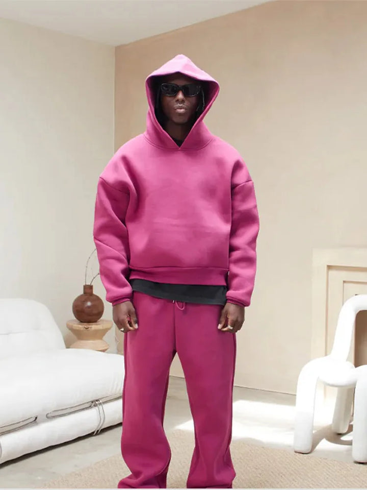 Herren Winter Sweatsuit: Gemütlicher Oversized Hoodie und passende Jogger für zuhause und unterwegs.