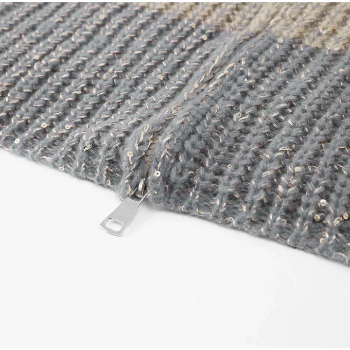 Glamouröse Glitzerstrickjacke für Damen, luxuriös und alltagstauglich in Schwarz.