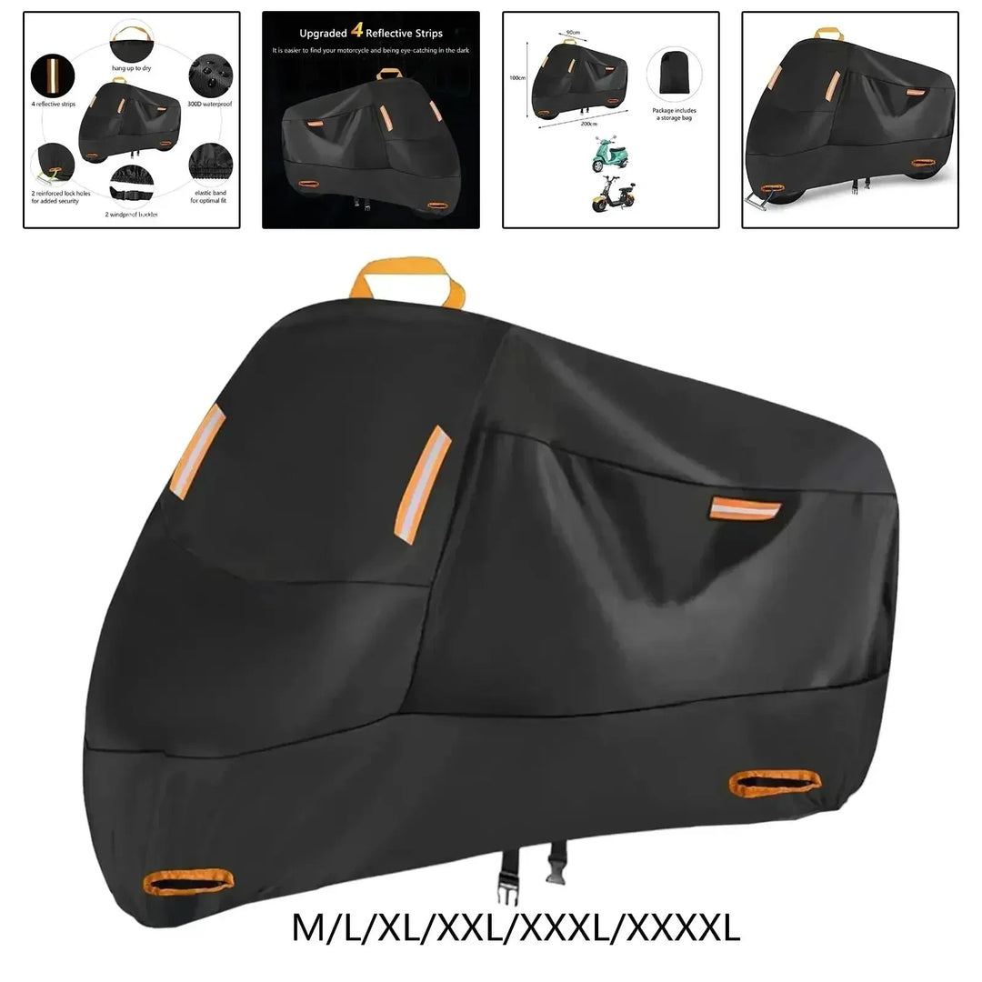 Langlebige Motorrad Abdeckplane, Polyester für UV- & Wetterschutz, staubdicht, ideal für Motorrad & Scooter im Sommer.