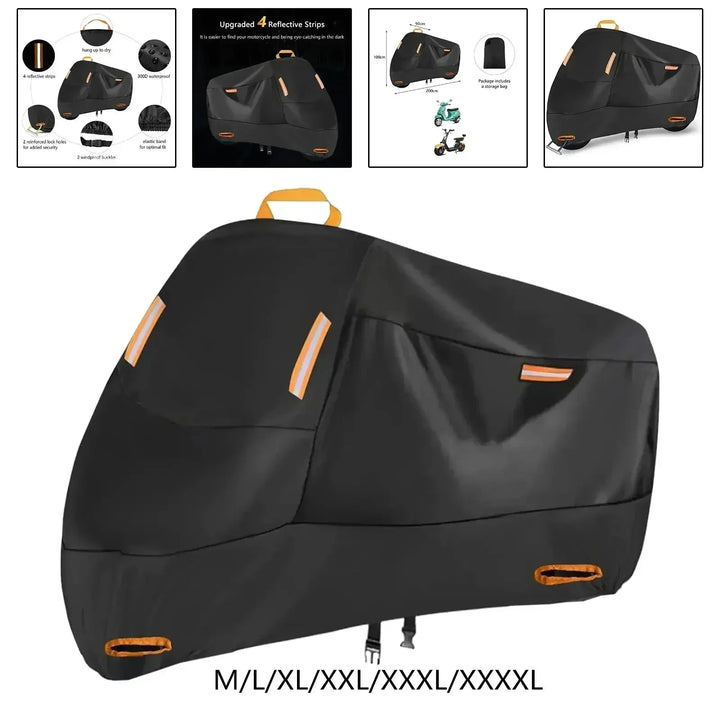 Langlebige Motorrad Abdeckplane, Polyester für UV- & Wetterschutz, staubdicht, ideal für Motorrad & Scooter im Sommer.