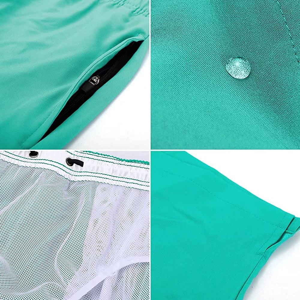 Herren Strandshorts Regular Fit, bequem, schnelltrocknend & sicher dank Reißverschlusstasche, perfekt für den Urlaub.