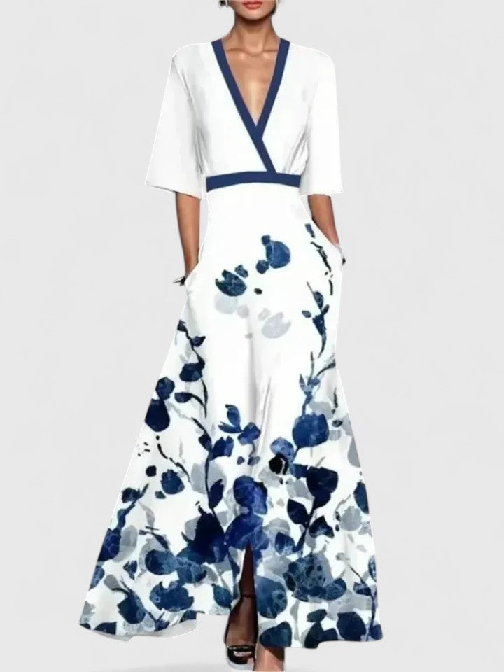 Fließendes Damen Maxikleid, elegantes Design für Abendmode und festliche Events. Komfortables Ballkleid.