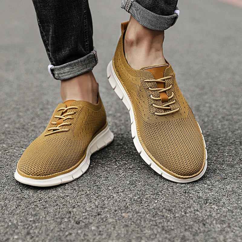 Schwarzer Herren Strick Sneaker: Ultraleicht, atmungsaktiv & bequem für Sport, Freizeit & jeden Tag.