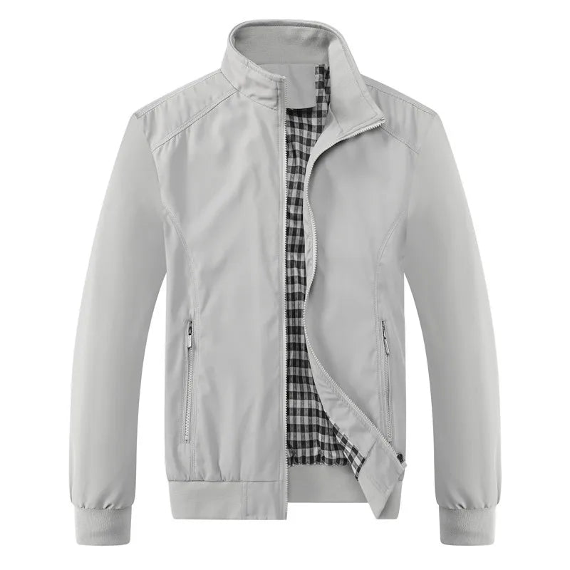 Vielseitige graue Herren Outdoorjacke, atmungsaktiv & strapazierfähig, ideal für Freizeitaktivitäten.