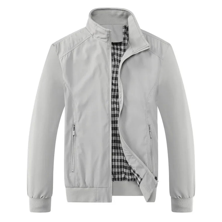 Vielseitige graue Herren Outdoorjacke, atmungsaktiv & strapazierfähig, ideal für Freizeitaktivitäten.
