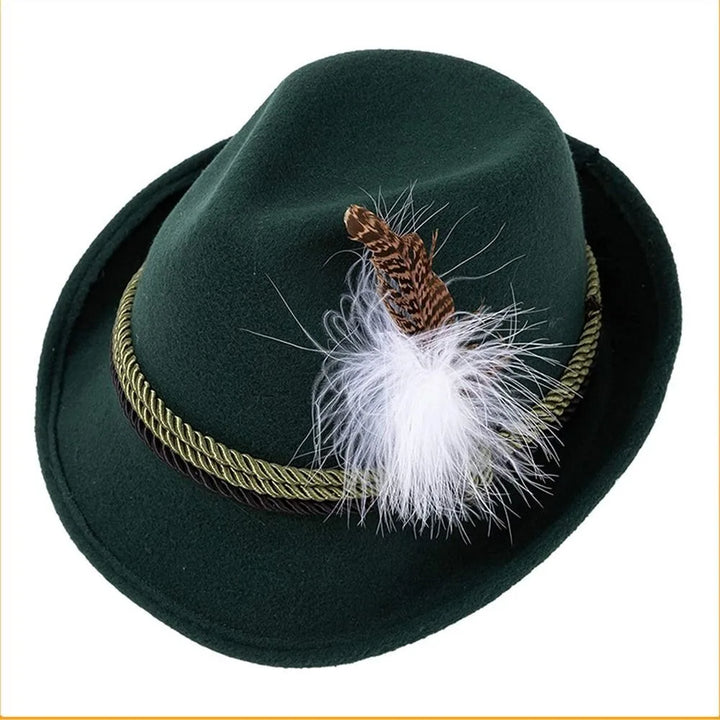 Eleganter Herren Trachtenhut Fedora für Oktoberfest, Karneval oder Bühnenauftritte.