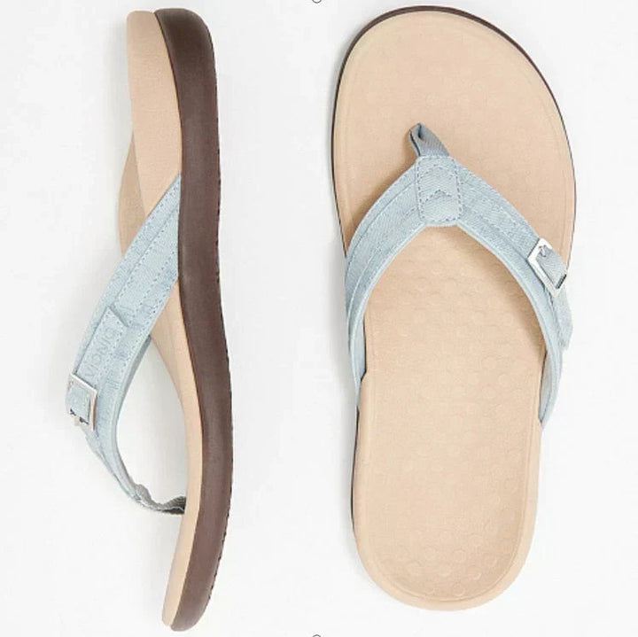 Modische Damensandale Amélie mit EVA-Fußbett, perfekt als bequeme Sommerschuhe für jede Frau.