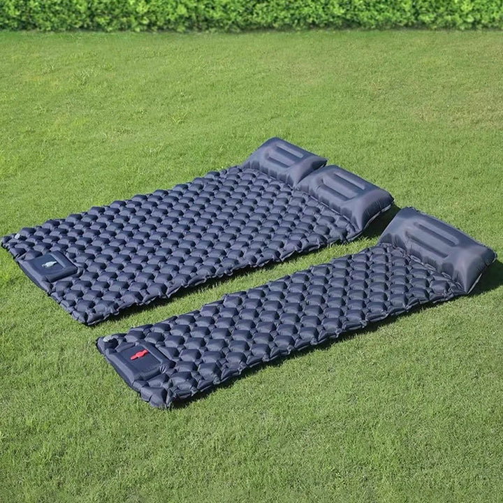 Robuste, tragbare Doppel-Campingmatte Kieran, aufblasbar, für komfortablen Schlaf im Zelt oder Outdoor.