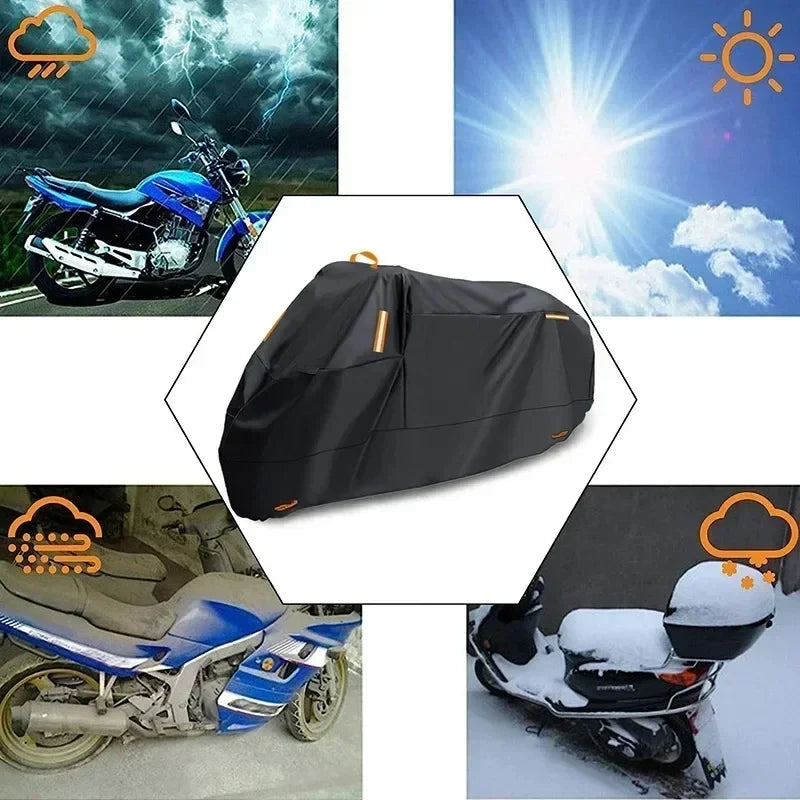 Wasserdichte Motorrad Abdeckplane für Sommer & Outdoor, UV-beständiger Wetterschutz für Scooter & Motorrad.