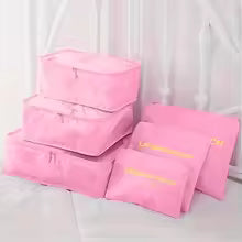 Flexibles 6-teiliges Reise Organizer Set aus leichtem Polyester für optimierte Koffer-Ordnung.
