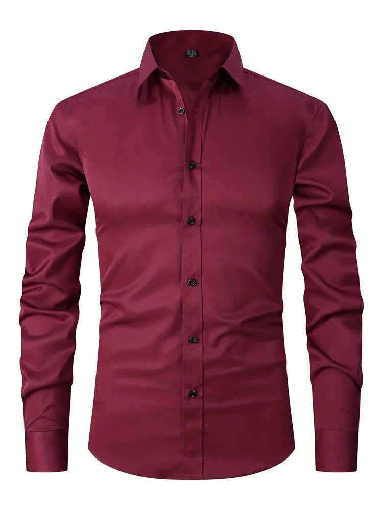 Vielseitiges Herren Business Hemd mit Stretch-Komfort. Knitterfrei, ideal für Büro, Smart Casual & Freizeit.