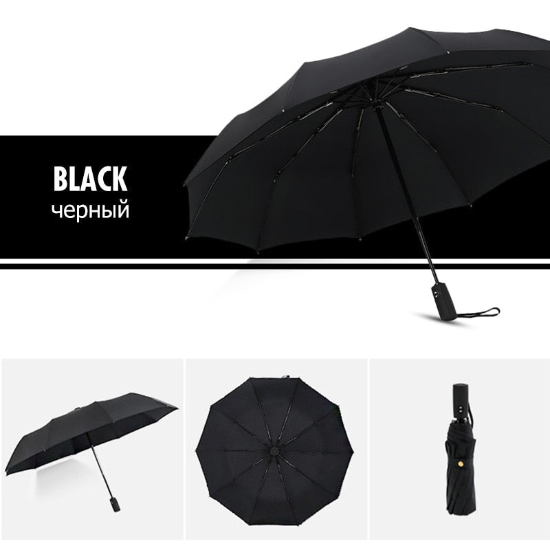 Sturmfester Regenschirm, unisex Design, winddicht und mit einfacher Automatikfunktion.