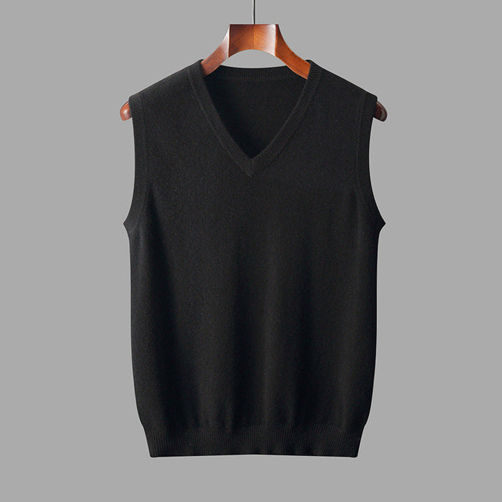Hochwertige Herren V-Ausschnitt Weste für stilvolle Layering-Kombinationen, Komfort und Eleganz.