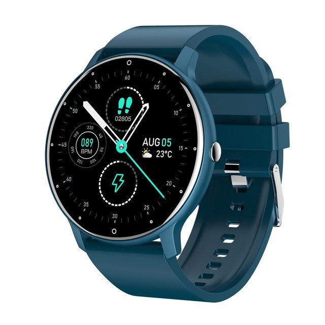 Ultradünne Smartwatch für Damen & Herren mit hellem Touchscreen, Aktivitätstracker & Herzfrequenzmesser.