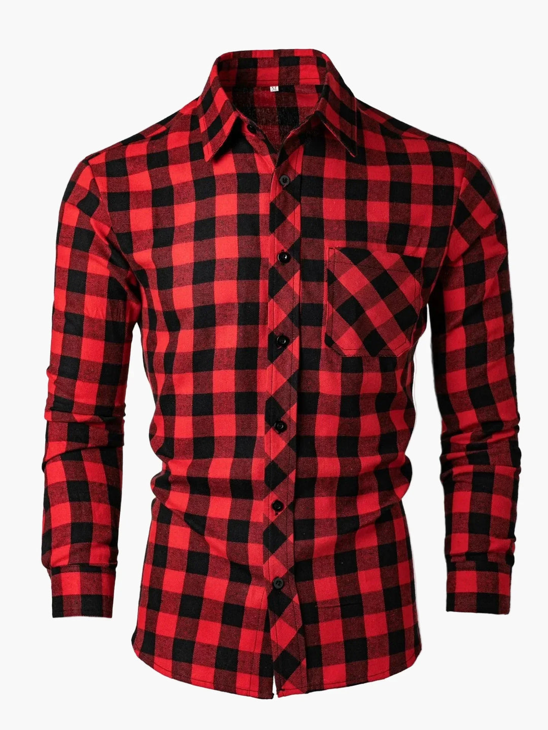 Weiches, kariertes Flanellhemd für Herren im Slim Fit. Warmes Langarm-Oberteil für Herbst & Winter.
