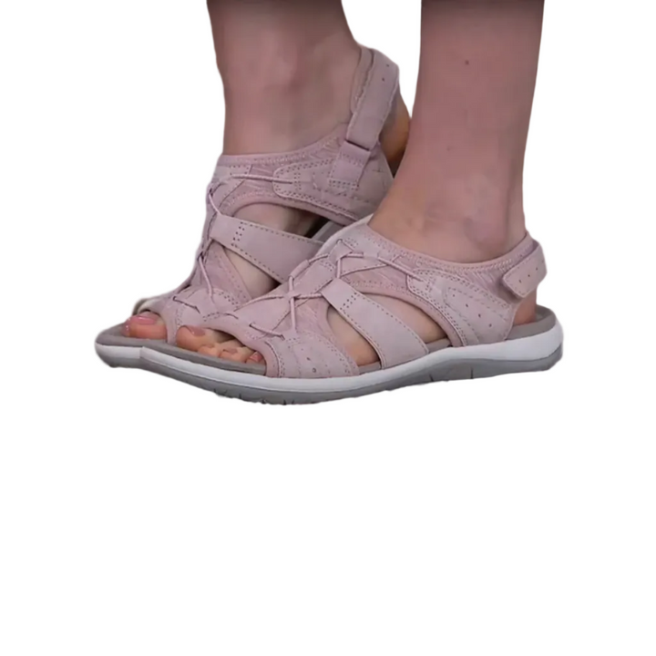 Bequeme Sommersandalen für Damen mit rutschfester Sohle, ideal für Freizeit und Spaziergänge.