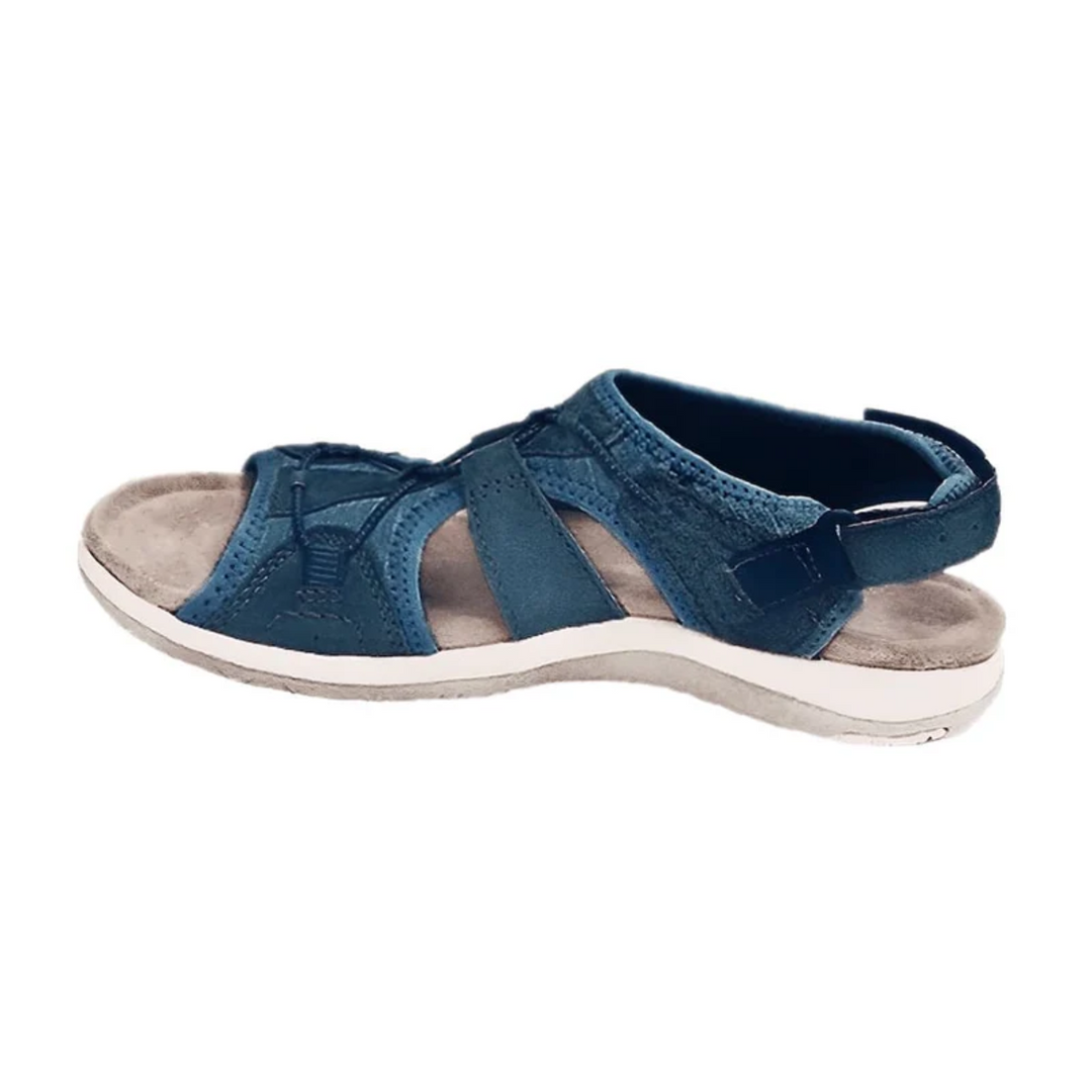 Leichte, offene Damensandalen für den Sommer. Atmungsaktive Freizeitsandalen mit Komfort.