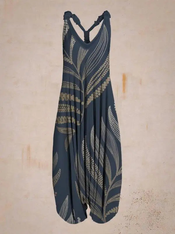 Luftiger Damen Jumpsuit im Boho-Stil, optimal für Freizeit, Urlaub & entspannte Sommerabende.