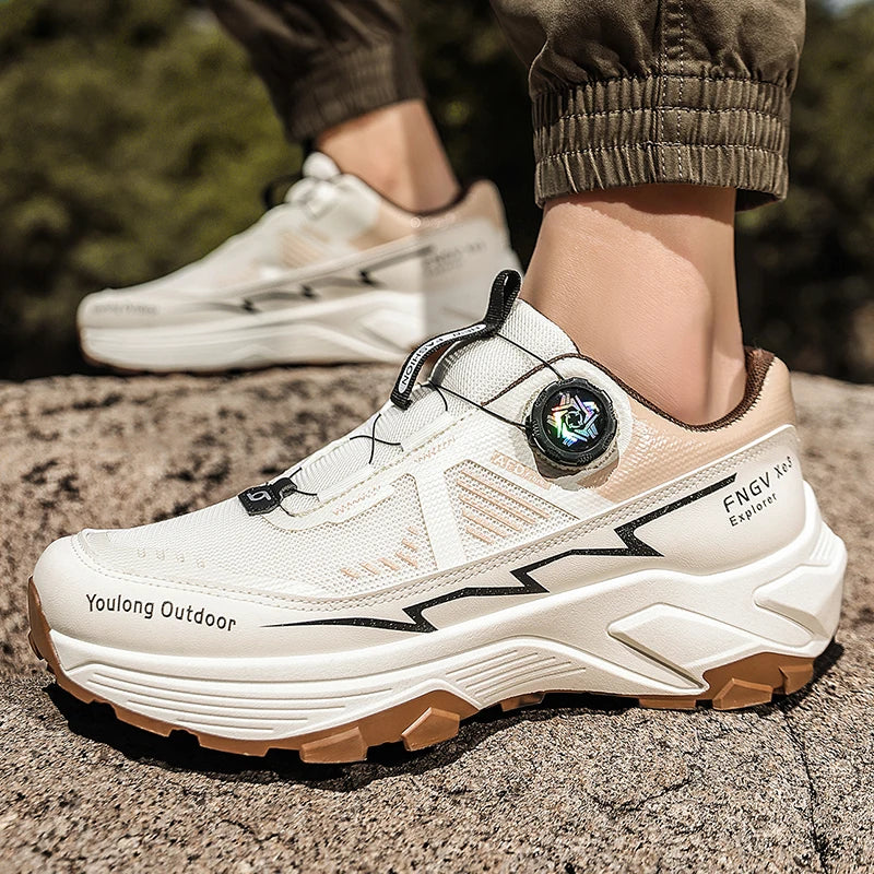 Herren Outdoor Wanderschuhe, robust & rutschfest für Trail & Trekking, mit praktischem Drehverschluss.