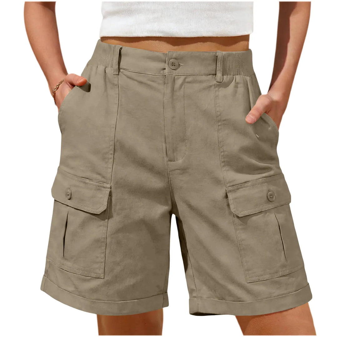 Elastische Damen Jorts, knielang, perfekt für sonnige Tage und Urlaube.