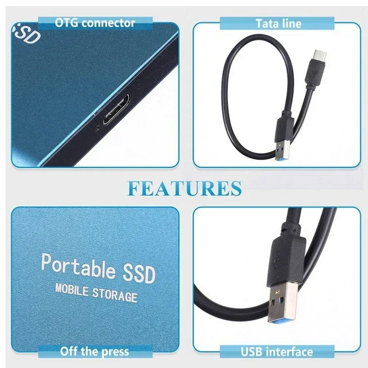 Modernste 128TB externe SSD Technologie bietet schnellen Speicher und bequemes Computer Zubehör.