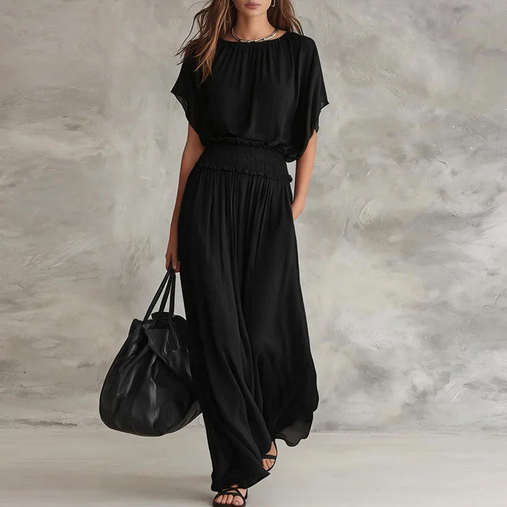 Vielseitiges Damen Maxikleid, schickes Sommerkleid mit geraffter Taille, ein modisches Highlight für jede Garderobe.