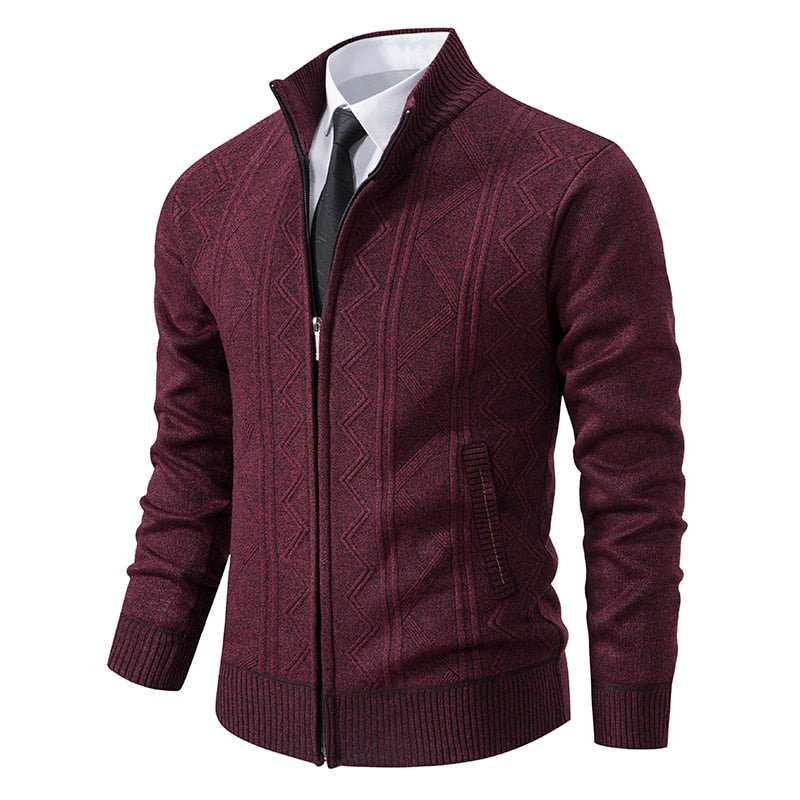 Stilvoller Herren-Cardigan in Dunkelblau für Business-Looks & Übergangszeit.