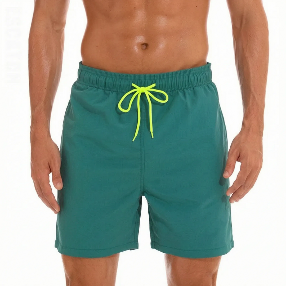 Lässige Herren Badeshorts, schnelltrocknend, für Strand, Pool und sommerliche Freizeitaktivitäten.