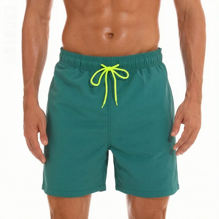 Lässige Herren Badeshorts, schnelltrocknend, für Strand, Pool und sommerliche Freizeitaktivitäten.