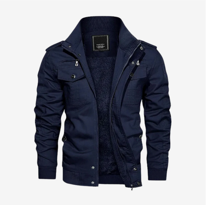 Modische Herren-Herbst-/Winter-Bomberjacke, wind- & wetterfest, mit ausreichend Stauraum in Taschen.