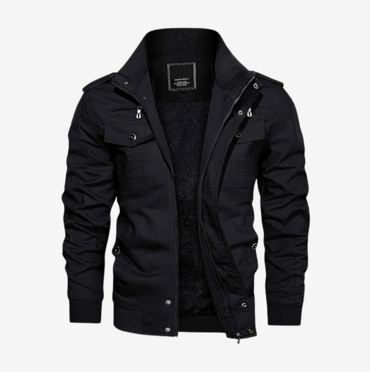 Robuste Herren-Outdoorjacke, Übergangsjacke mit vielen Taschen, perfekt für Freizeit & kalte Tage.