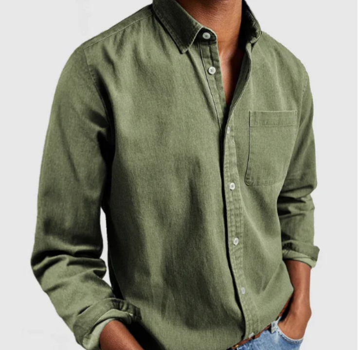Klassisches Herren Oxford-Hemd mit langen Ärmeln. Stilvolles Oberteil für Herbst & Winter, bequem & robust.